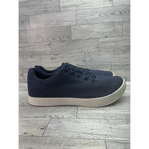 Nobull Canvas Trainers Mens 9.5 Blue Fabric Workout Athletic Gym Shoes Sneakers - Picture 8 of 11